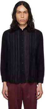 Черная рубашка с лентой NEEDLES