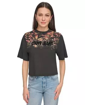 Черная рубашка с логотипом Dkny Jeans, черный