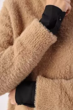 Черная рубашка с манжетами на рукавах ALL DAY