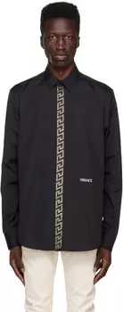 Черная рубашка с шипами Versace