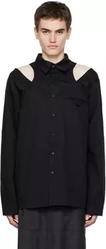 Черная рубашка с вырезом lesugiatelier