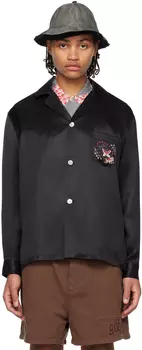 Черная рубашка с вышивкой Bode