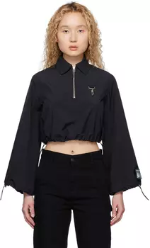 Черная рубашка с застежкой-шнурком Reese Cooper