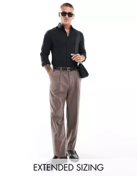 Черная рубашка скинни ASOS DESIGN