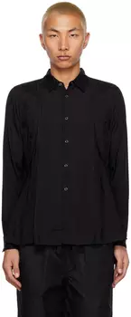 Черная рубашка со складками Black Comme des Garons