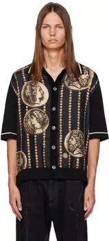 Черная рубашка со вставками Dolce & Gabbana