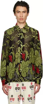 Черная рубашка «Виноградник» Bode