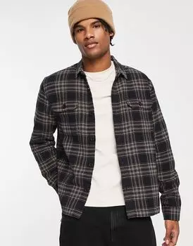 Черная рубашка в клетку New Look