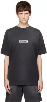 Черная рваная футболка Givenchy