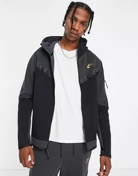 Черная/серая флисовая сумка Nike Repeat Pack на молнии 1/4