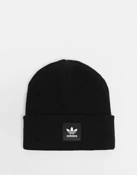 Черная шапка-бини с логотипом adidas Originals