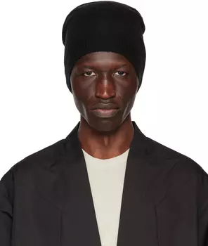 Черная шапка из кашемира среднего размера Rick Owens