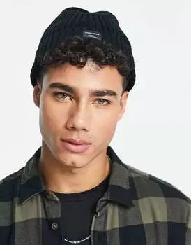 Черная шапка в рубчик Jack & Jones