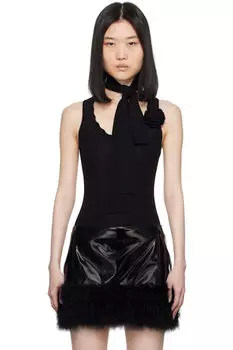 Черная шерстяная майка Blumarine