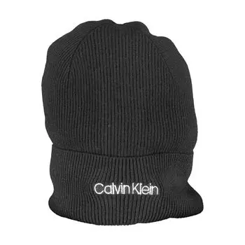Черная шерстяная шапка Calvin Klein