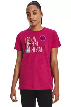 Черная спортивная футболка «Месяц истории» Under Armour, красный