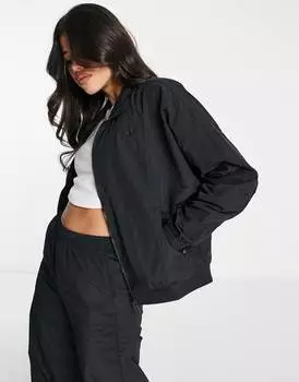 Черная спортивная футболка премиум-класса на молнии adidas Originals Essentials