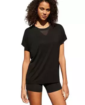 Черная спортивная футболка с коротким рукавом Ysabel Mora, черный