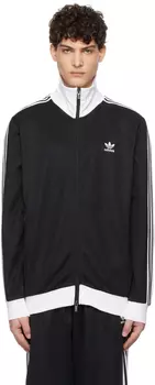Черная спортивная куртка Adicolor Classics Beckenbauer Adidas Originals, черный/белый