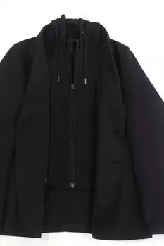 Черная спортивная куртка с капюшоном Leo Luchiano Visconti