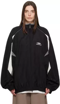 Черная спортивная куртка со вставками Balenciaga