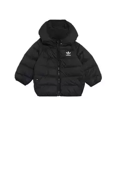 Черная стеганая детская куртка adicolor Adidas