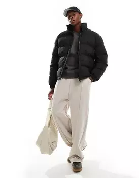 Черная стеганая куртка Weekday Cole