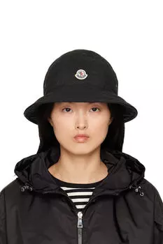 Черная стеганая панама Moncler
