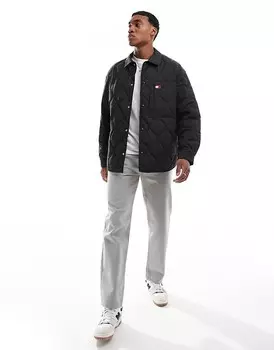 Черная стеганая повседневная куртка на пуху Tommy Jeans