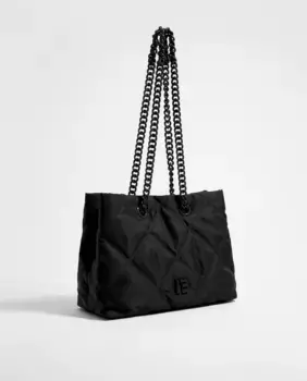 Черная стеганая сумка через плечо из нейлона Bimba y Lola, бежевый