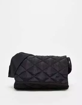 Черная стеганая сумка через плечо Public Desire Hiro