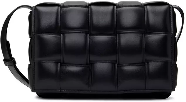 Черная стеганая сумка-кассета Bottega Veneta