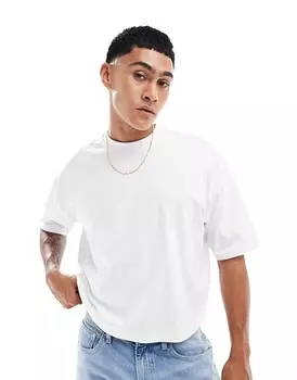 Черная структурированная укороченная футболка оверсайз ASOS DESIGN