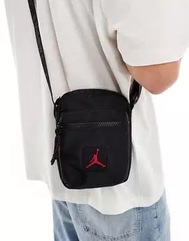 Черная сумка через плечо Jordan с логотипом