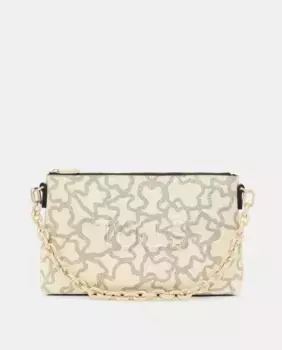 Черная сумка через плечо Kaos Icon с логотипом Tous, бежевый