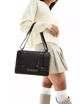 Черная сумка через плечо Love Moschino