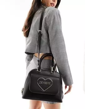 Черная сумка через плечо Love Moschino