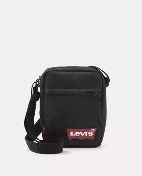 Черная сумка через плечо на молнии и фирменной детали Levi's, черный