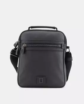 Черная сумка через плечо на молнии и верхней ручке National Geographic, черный