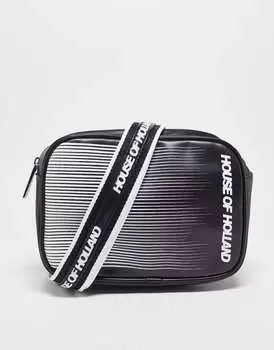 Черная сумка через плечо с логотипом House of Holland