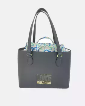 Черная сумка через плечо с логотипом Love Moschino, черный