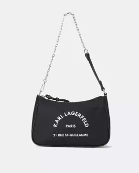 Черная сумка через плечо с логотипом спереди Karl Lagerfeld, черный