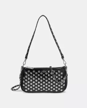 Черная сумка через плечо с заклепками Brownie