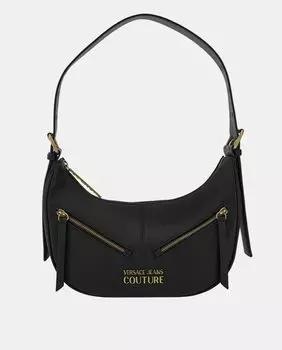 Черная сумка через плечо с заклепками Versace Jeans Couture, черный