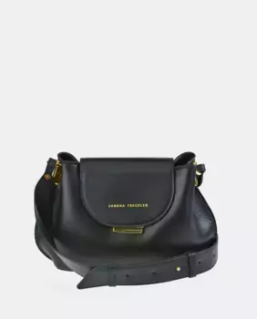 Черная сумка через плечо Sandra Fleckled с широким ремнем через плечо Sandra Freckled