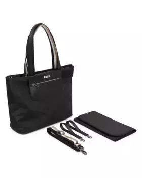 Черная сумка для подгузников из полиэстера BOSS Kidswear, чёрный