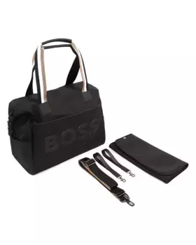 Черная сумка для подгузников из полиэстера BOSS Kidswear, чёрный