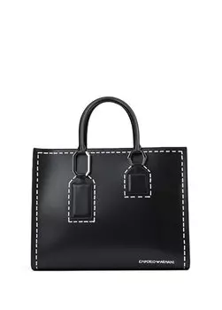 Черная сумка для покупок Emporio Armani