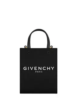 Черная сумка для покупок из плотной ткани g tote mini Givenchy