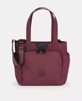 Черная сумка для покупок из прорезиненного полиуретана Caminatta, бордовый